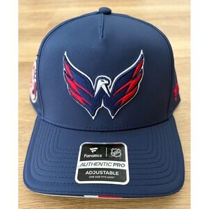 NWT Fantatics Washington Capitals  Authentic Pro Podium Draft Hat - OSFM - Navy